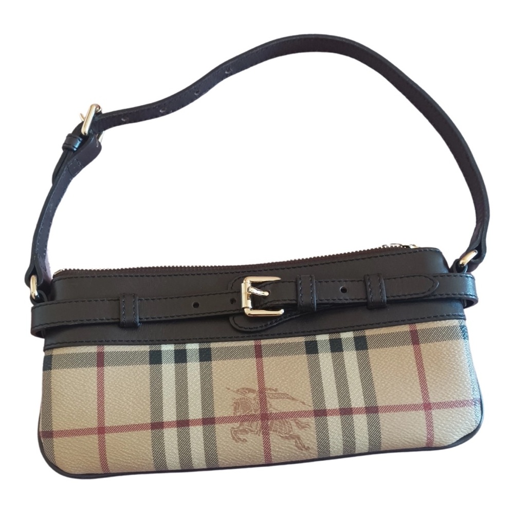 100% Authentic Burberry Haymarket Nova Check Pochette Handbag with Dust Bag